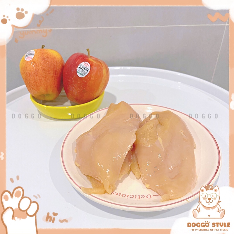 Treat Bánh Thưởng Cho Chó Mèo Phi Lê Gà Cuộn Táo Sấy Khô DOGGOSTYLE Homemade Cung Cấp Protein &amp; Chất Xơ
