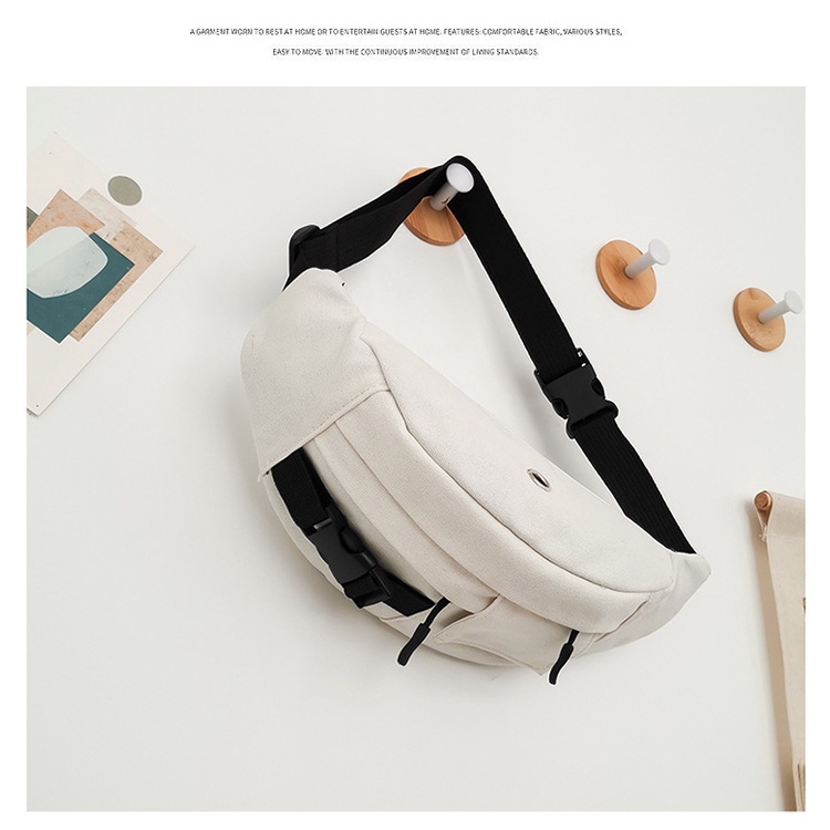 Túi Bao Tử Street Style Phong Cách Phối Khóa Cài Ngang Cực Chất P1850