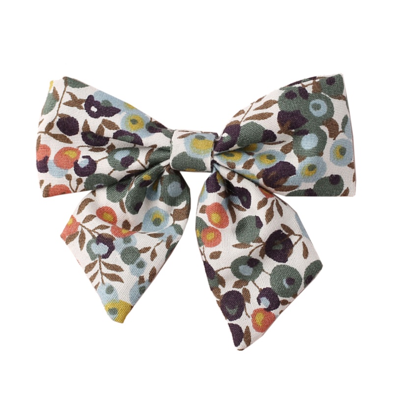 Kẹp Tóc Nơ In Họa Tiết Hoa Xinh Xắn Cho Bé Gái