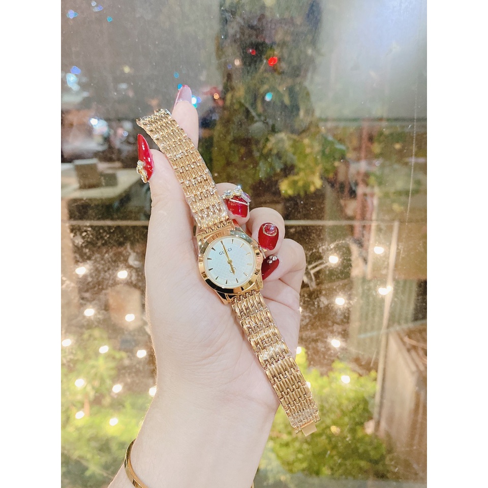 Đồng hồ nữ GUCCI dây kim loại thiết kế tinh tế hợp gu thời trang giới trẻ, chống nước, bảo hành 12 tháng