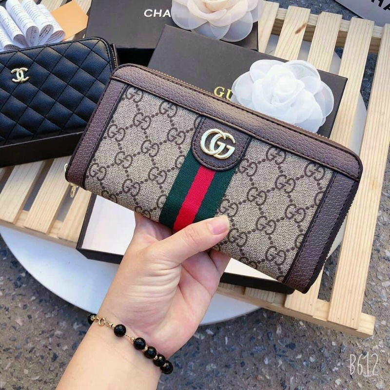 Ví cầm tay in hoạ tiết  fullbox hàng qc