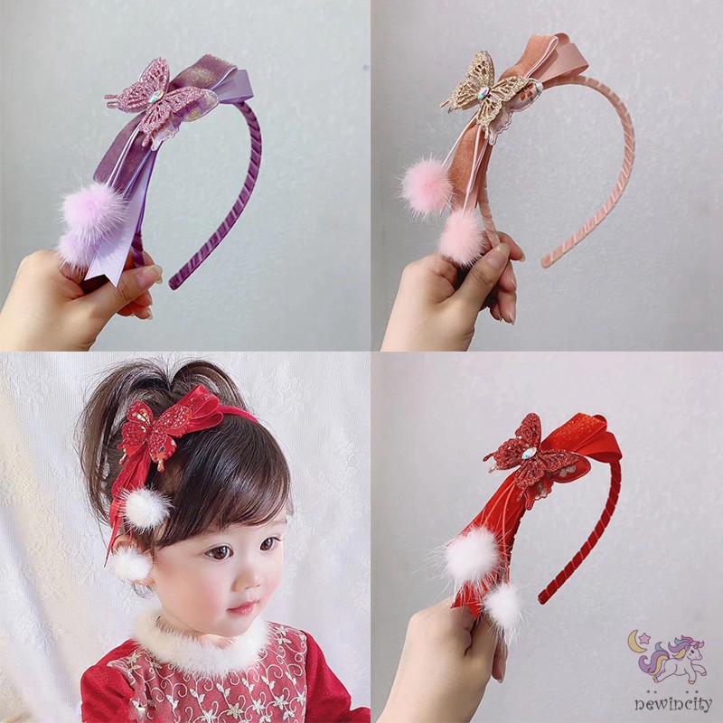 (Mới) Băng Đô Nơ Thiết Kế Đáng Yêu Cho Bé Gái