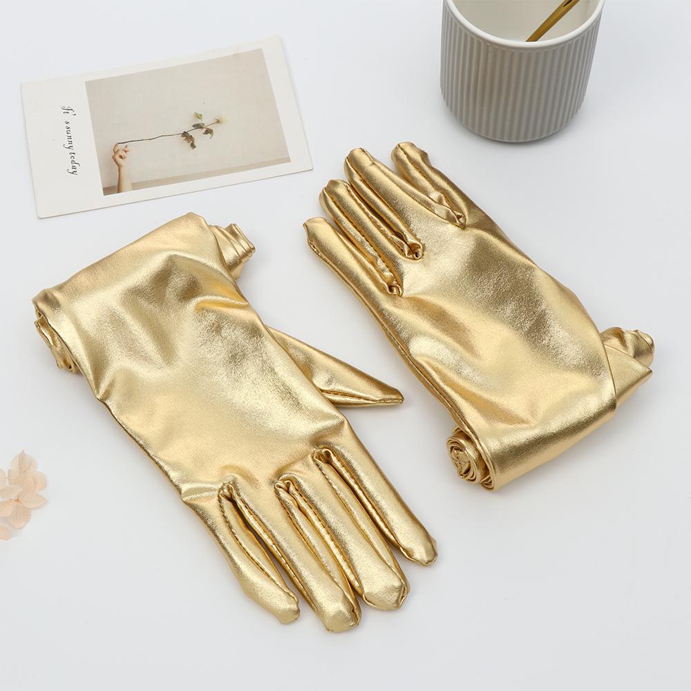 Găng Tay Da Hóa Trang Biểu Diễn Nhảy Jazz Disco Màu Sáng