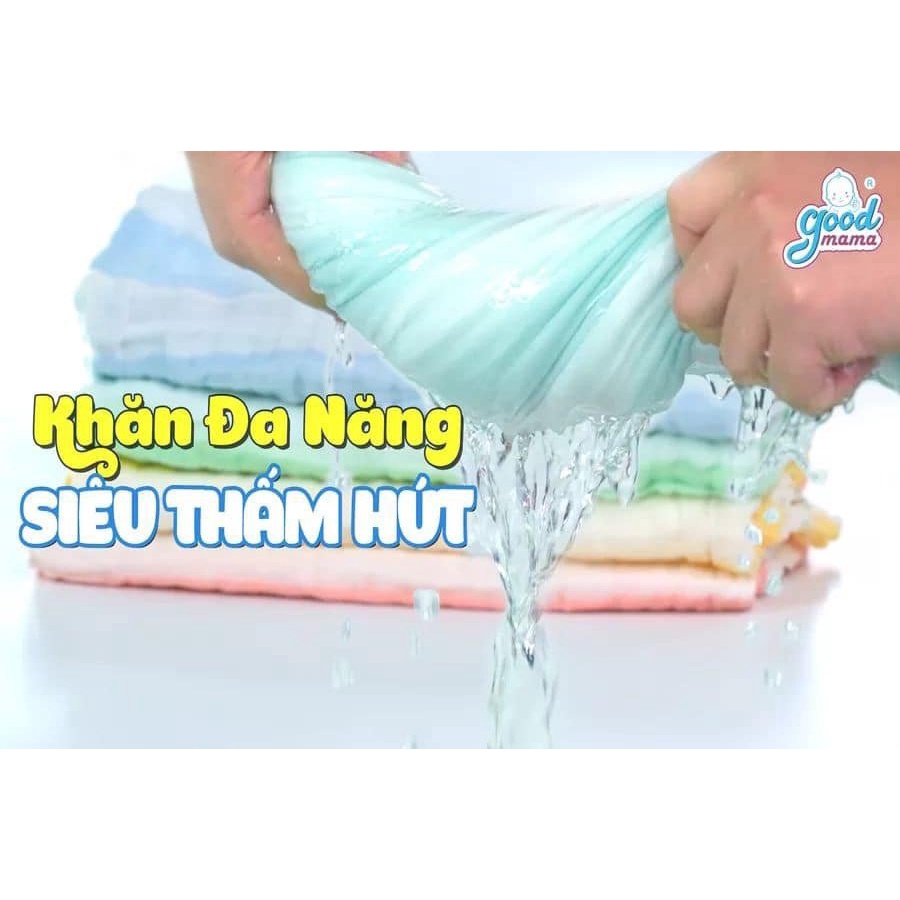 Khăn tắm trẻ em 6 lớp Goodmama, mềm mại, mịn, thấm hút tốt, phù hợp cho làn da bé sơ sinh và trẻ nhỏ