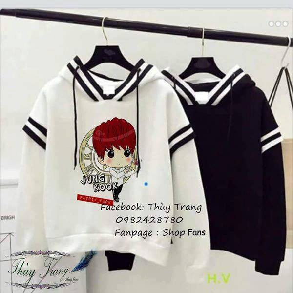 Áo hoodie BTS JungKook chibi