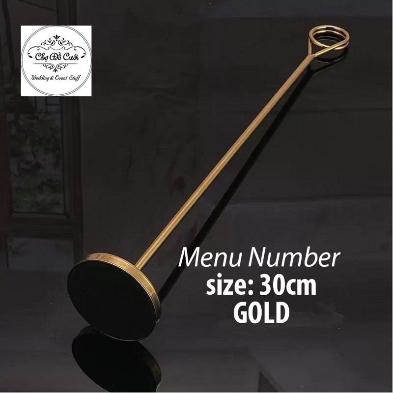 Que kẹp cài tên món ăn, thẻ đánh số bàn tiệc inox cao cấp
