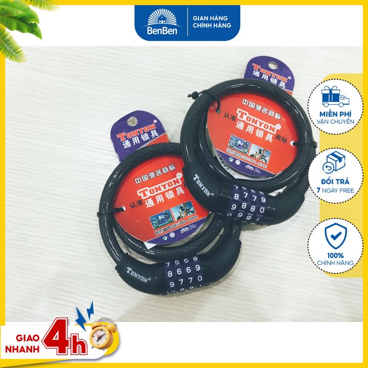 Ổ khoá dây dùng số, dây dài 80cm