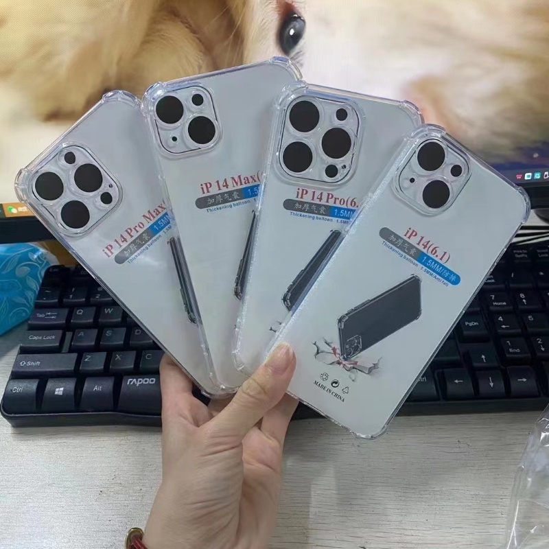 Ốp Điện Thoại Silicon Trong Suốt Chống Sốc Cho IPhone 14 14Promax 13 12 11 5 6 7 8