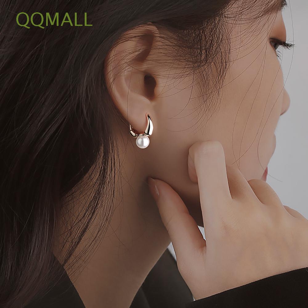 Khuyên Tai Đính Ngọc Trai Nhỏ Nhắn Phong Cách Hàn Quốc Cổ Điển Dành Cho Nữ