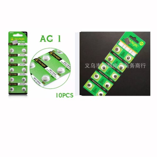 Vỉ 10 Viên Pin Cúc Áo AG1/LR621H/364A Tianqiu 1.5v