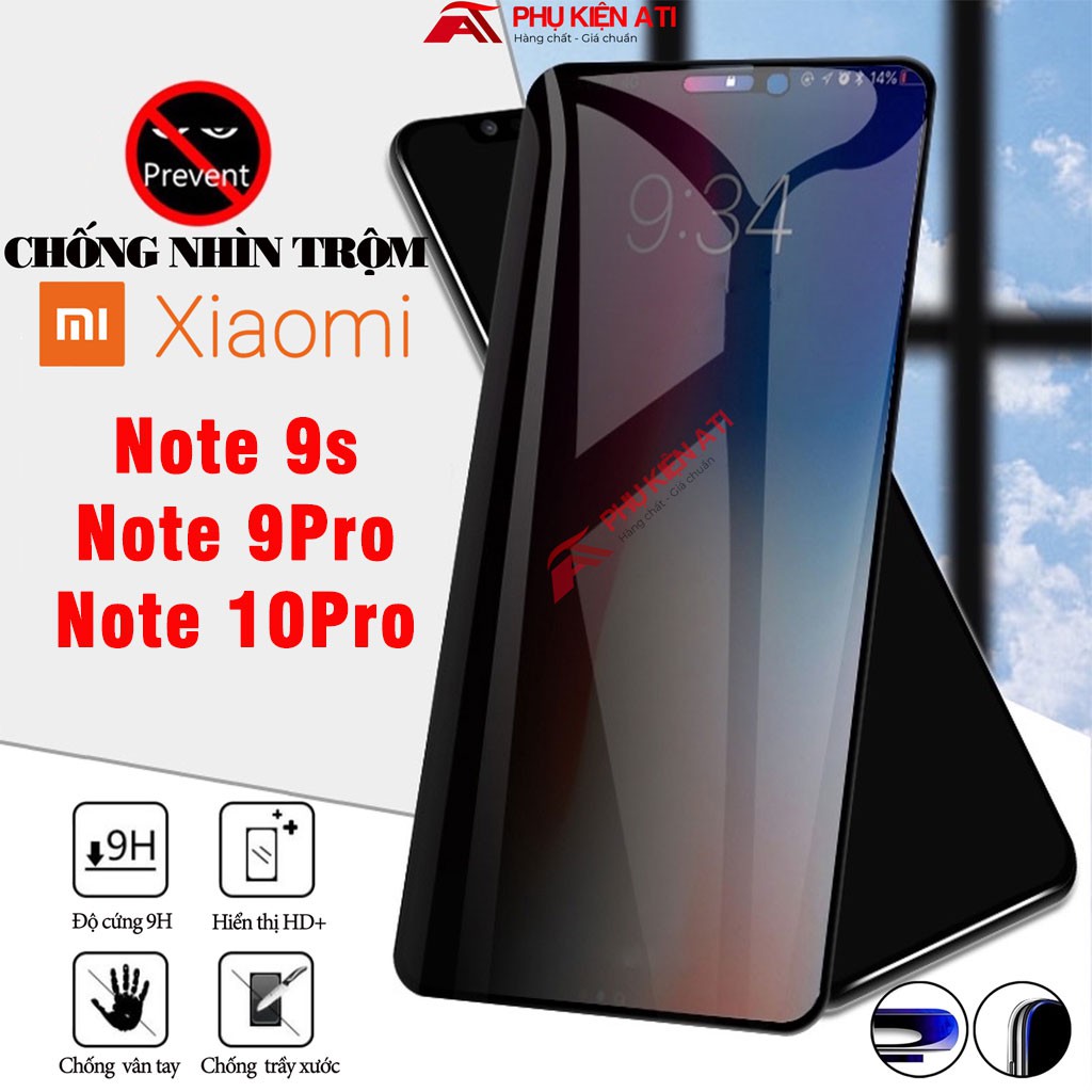 Kính cường lực Xiaomi Redmi Note 9s/ Note 9Pro/ Note 9Pro-Chống nhìn trộm-Độ trong suốt cao-Bảo vệ sự riêng tư