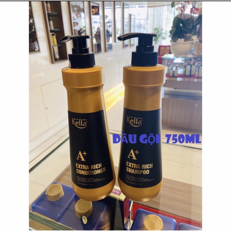 Dầu gội dành cho tóc hư tổn, chẻ ngọn Extra Rich Kella A+ 750ml