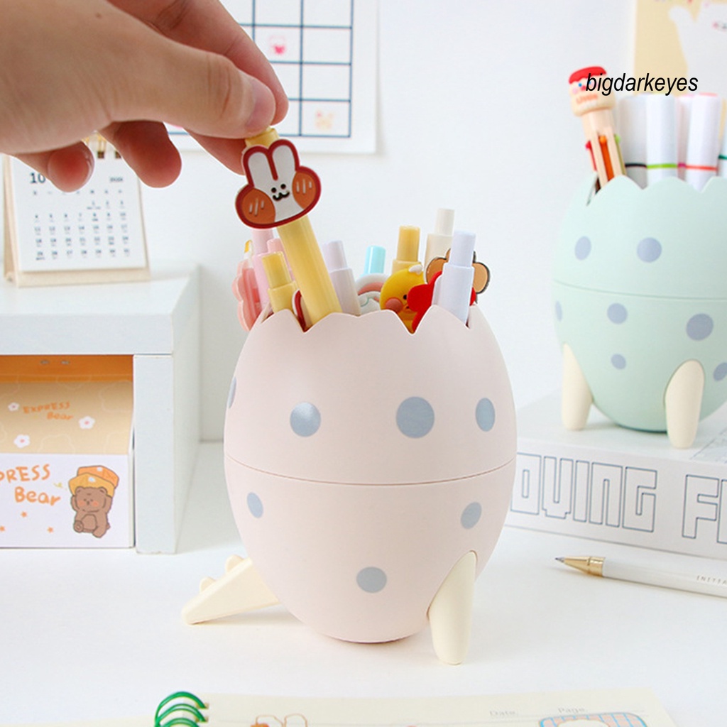 Giá Đỡ Bút Hình Quả Trứng Khủng Long Đáng Yêu Bằng Nhựa Sức Chứa Lớn Dành Cho Gia Đình