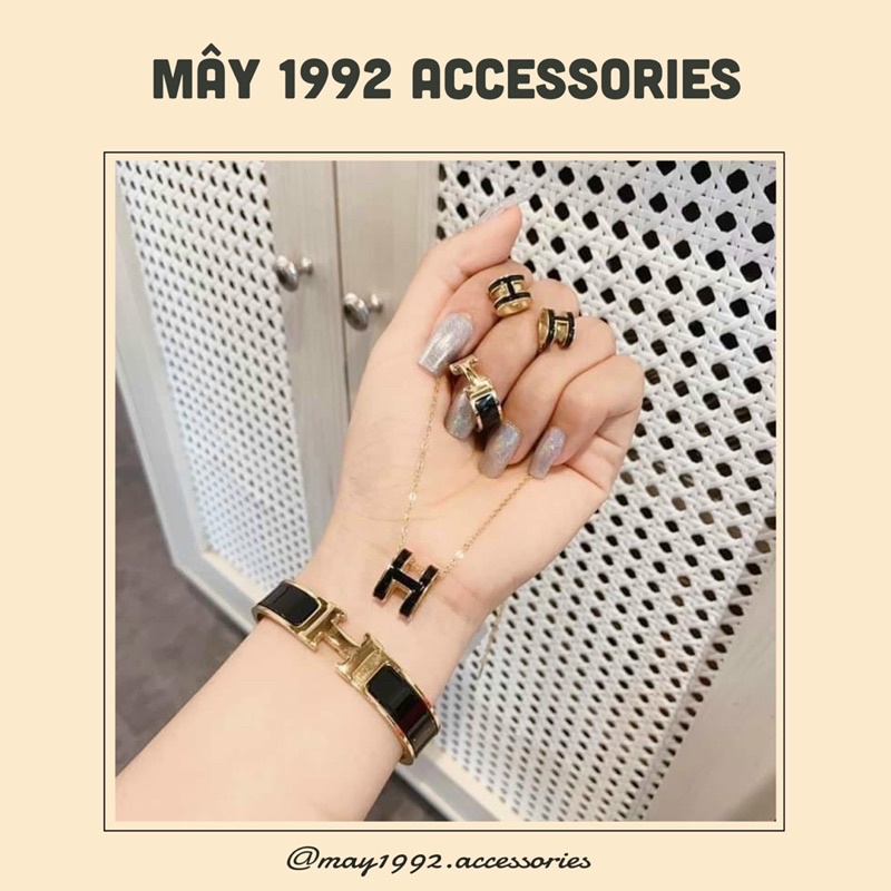 Set titan chữ H thời trang CC cho nữ mã SP0089, SP0090 - may1992.accessories
