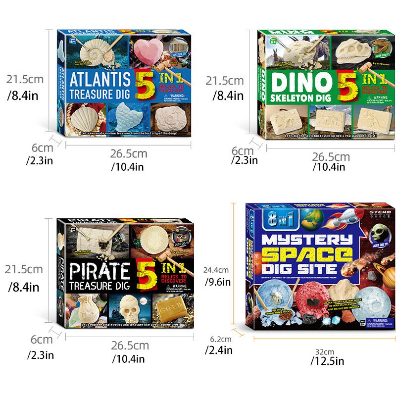 Ready Stock !!! Dig It Up Kit Mining Excavation Educational Toys Kids STEM Projects Activities Christmas Gift