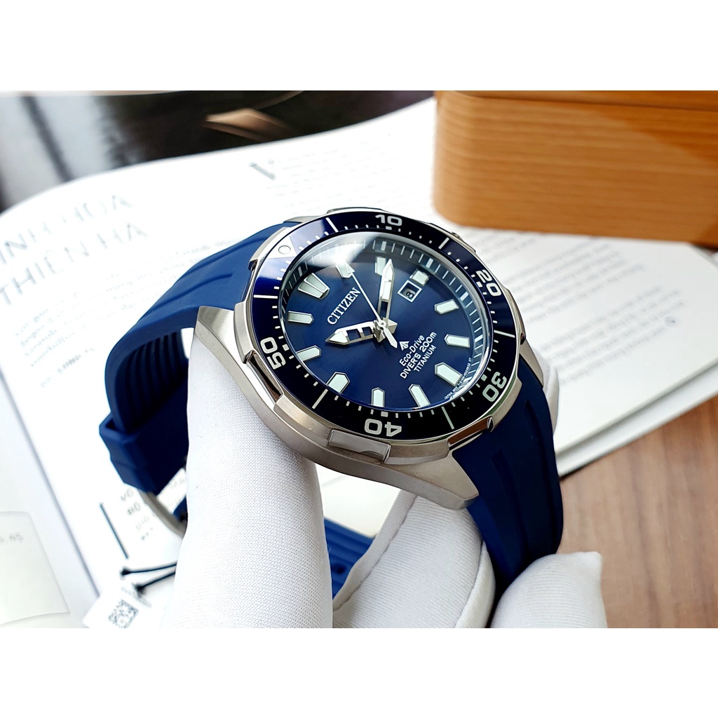 Đồng hồ nam Citizen Eco-drive Titanium BN0201-02M phiên bản thợ lặn