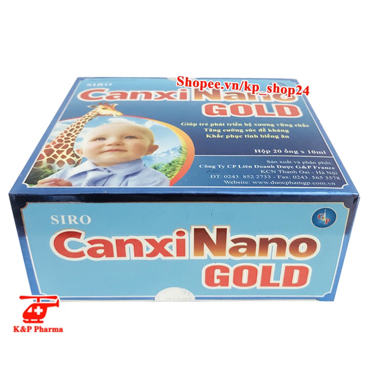 ✅ Siro Canxi Nano Gold GP France - Giúp bé ăn khỏe, tiêu hóa tốt, cao lớn, phát triển hệ xương vững chắc