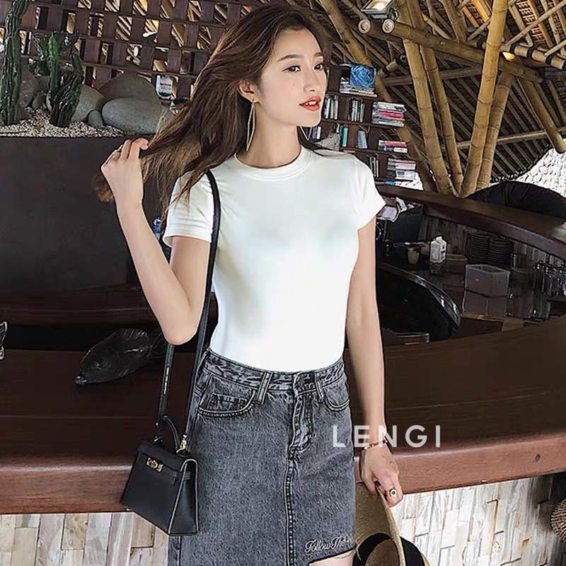 Áo thun nữ FM Style  cổ tròn form ôm body cotton trẻ trung, năng động, thời trang 205170091