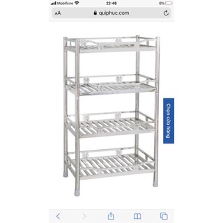 kệ chén 5 tầng inox bảng vuông