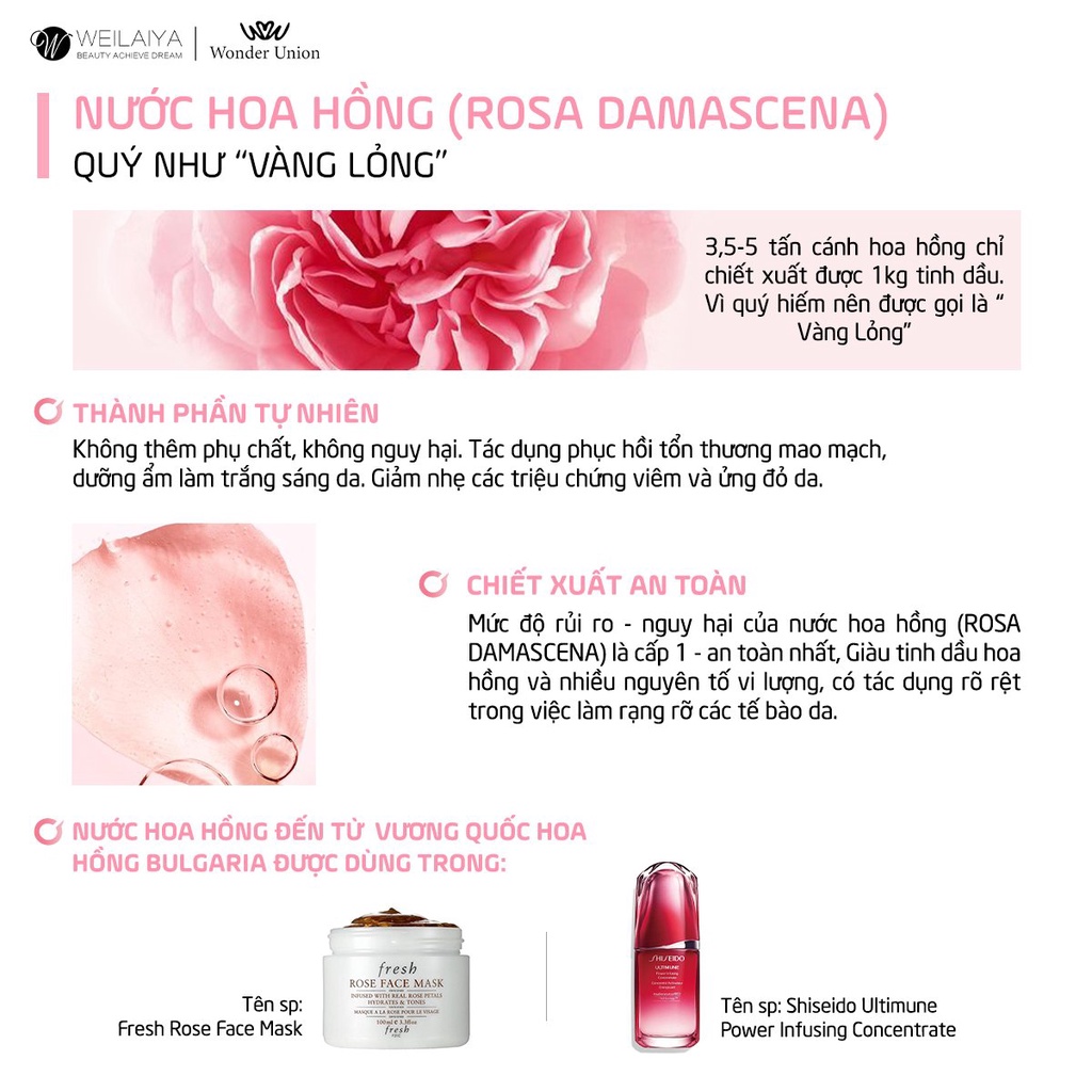 Mặt nạ Weilaiya mặt nạ dưỡng trắng da cấp và dưỡng ẩm giảm thâm mờ nám chống lão hoá chính hãng Hộp 10 miếng