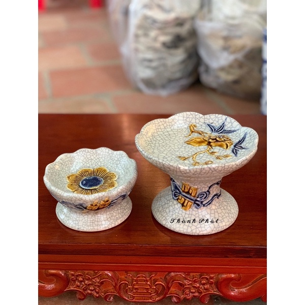 Chân Nến Men Rạn, Đế Sứ Kê Nến Men Rạn Bát Tràng