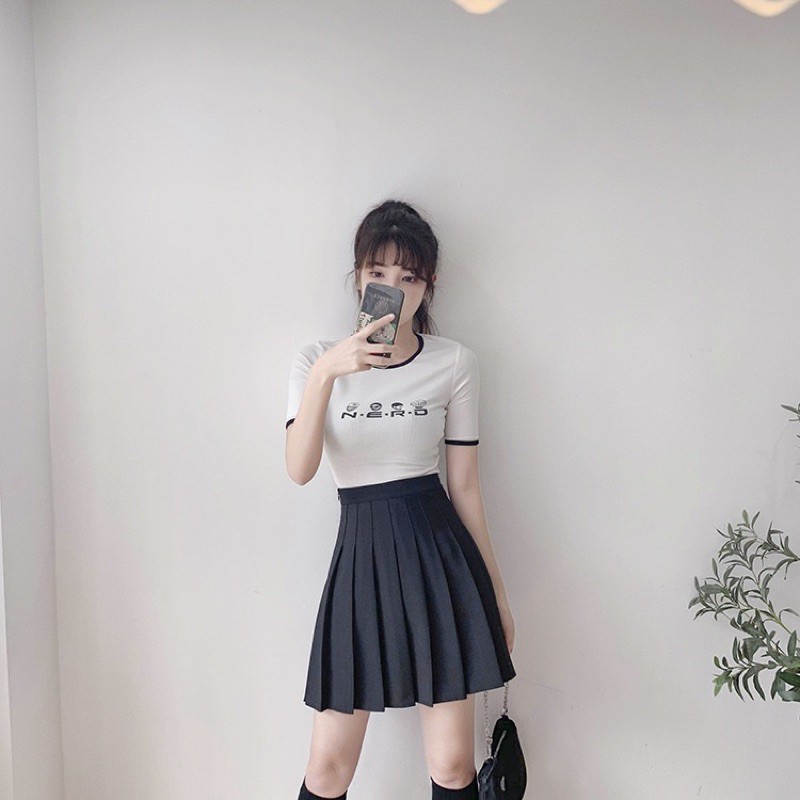 Chân váy Tennis xếp ly xoè Ulzzang dáng ngắn có size tới 3XL