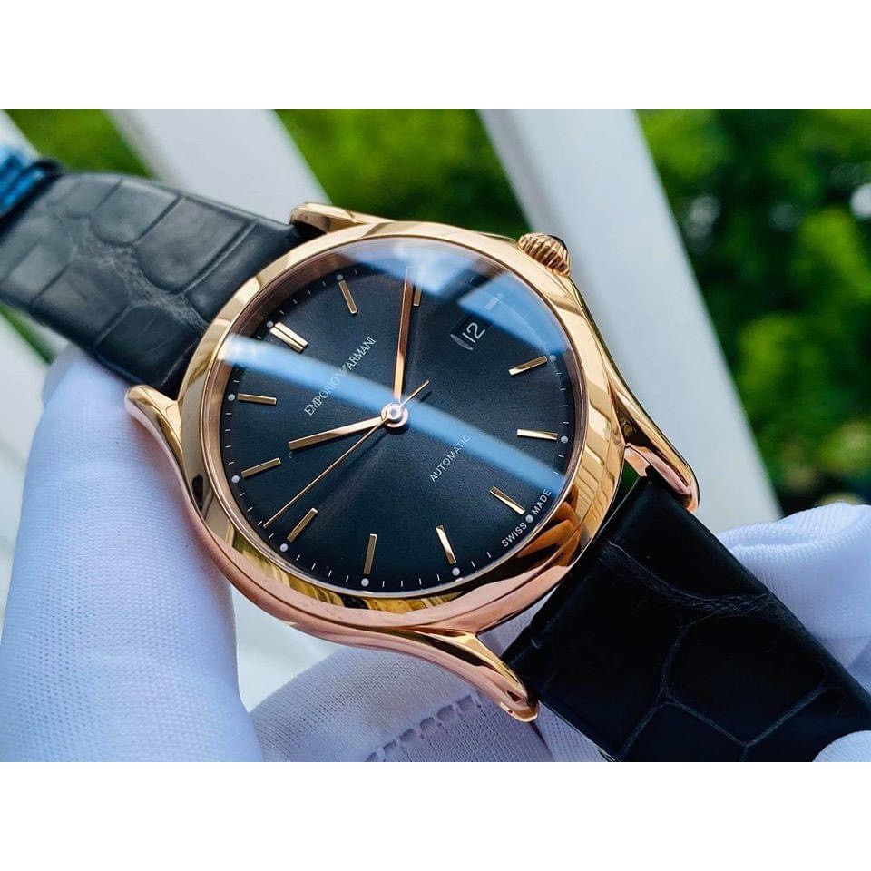Đồng hồ nam chính hãng Emporio Armani ARS3104 - Máy cơ Thụy Sĩ - Kính Sapphire- Dây da