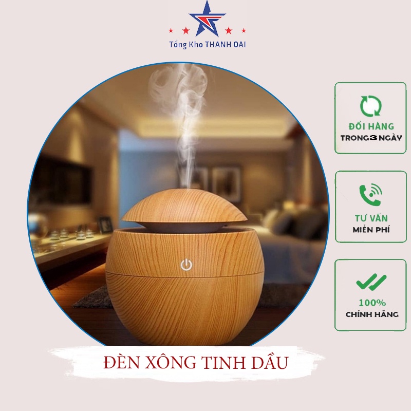 máy xông tinh dầu phòng ngủ PHULV phun sương đuổi muỗi thơm phòng vân gỗ