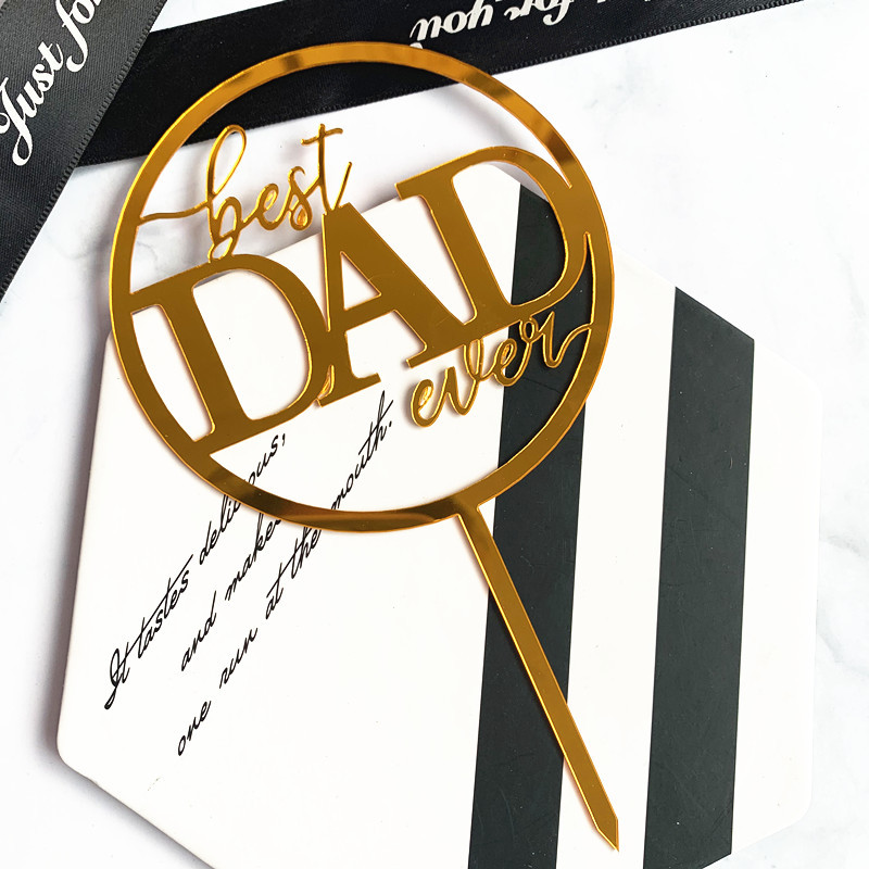 Que Cắm Trang Trí Bánh Chữ &quot;Best Dad&quot; Cho Ngày Của Cha