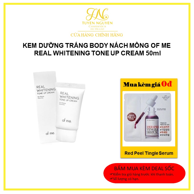 KEM DƯỠNG TRẮNG BODY NÁCH MÔNG OF ME REAL WHITENING TONE UP CREAM 50ml