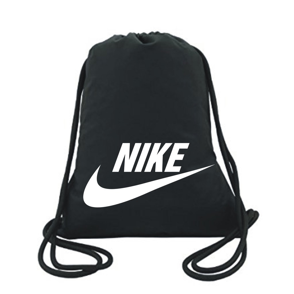 Balo dây rút thể thao Nike chữ đen