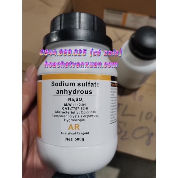 Hóa chất Na2SO4  natri sunfat natri sunphat lọ 500g Sodium sulfate na2so4 CAS 7757-82-6