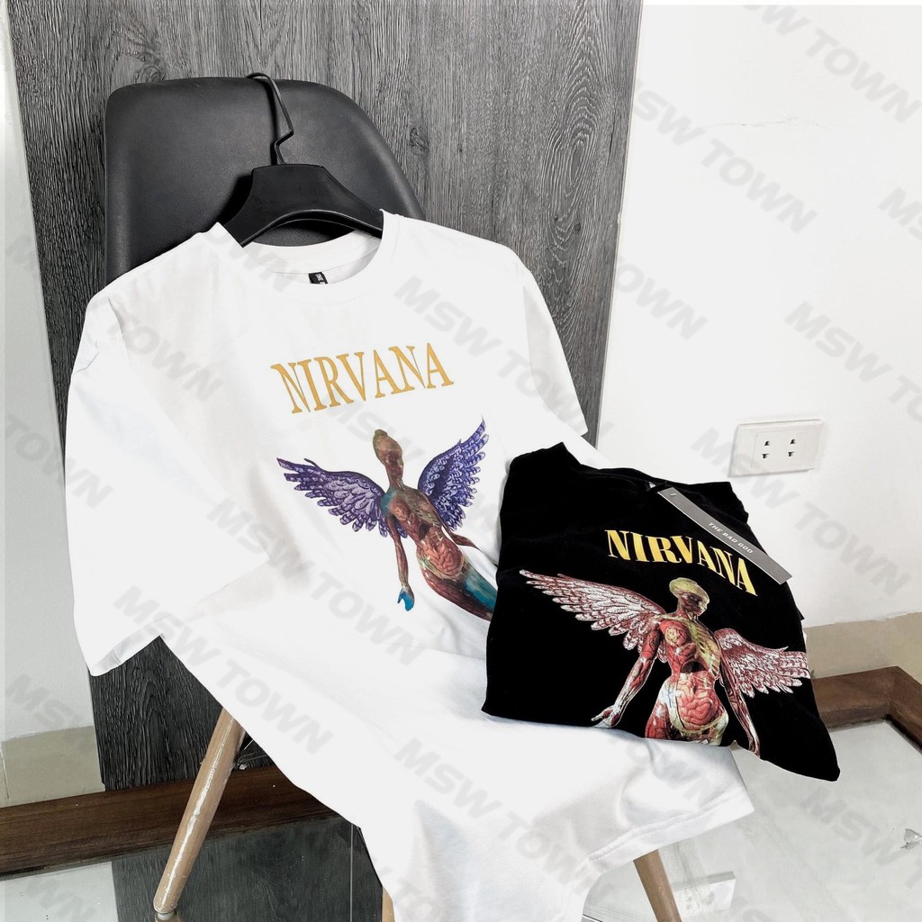 Áo thun tay lỡ Nirvana IN UTERO , T Shirt nam nữ unisex , MSW Town | BigBuy360 - bigbuy360.vn