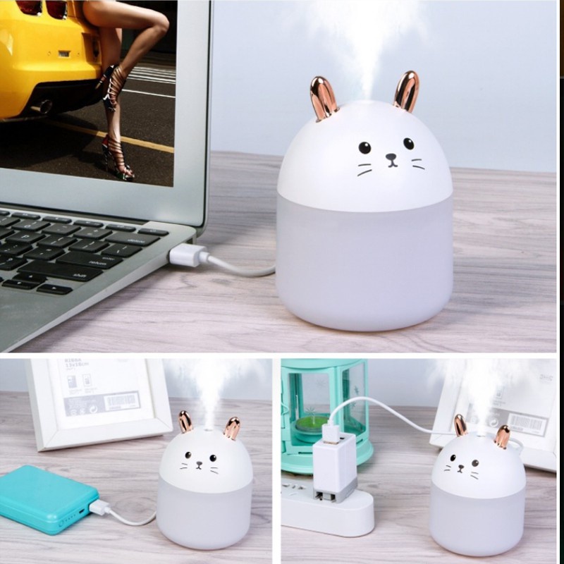 Máy phun sương tạo ẩm mini 250mlhình mèo siêu đáng yêu MENG CHONG HUMIDIFIER H2O