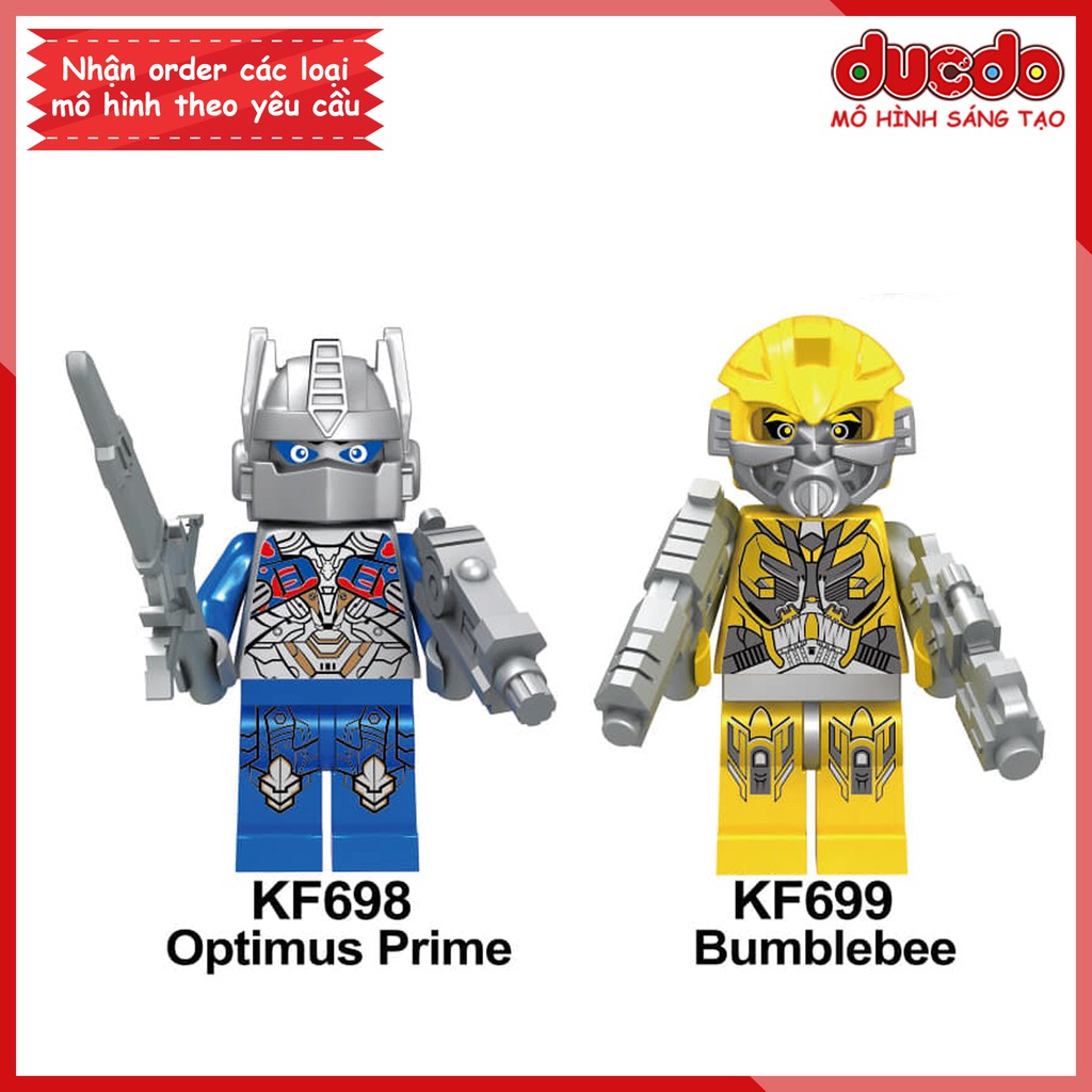 Minifigures robot Optimus và Bumblebee mới nhất - Đồ chơi Lắp ghép Xếp hình Mini Transformer Mô hình KF698 KF699