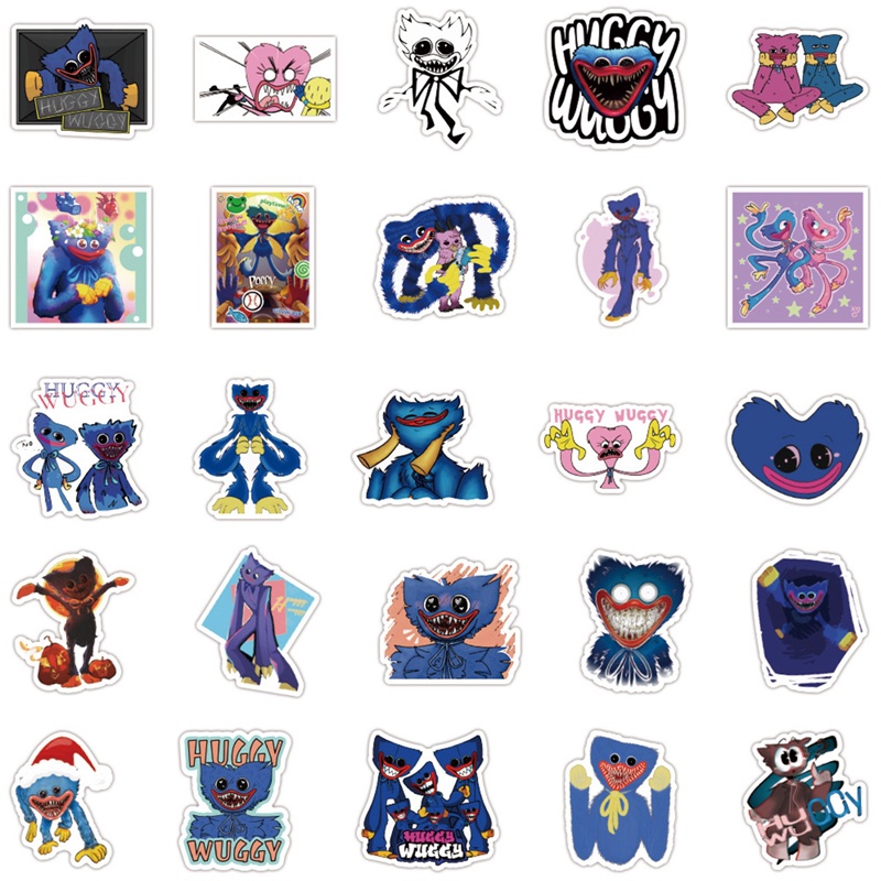 Set 100 Sticker Vinyl Chống Thấm Nước In Họa Tiết Trò Chơi Poppy Playtime Huggys Cho Trẻ Em Và Người Lớn