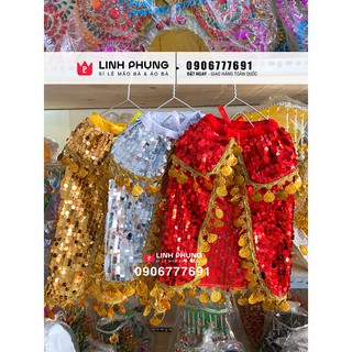 Áo choàng Quan Âm vải kim sa - Size tượng 20cm - 60cm, Mã: KS9L