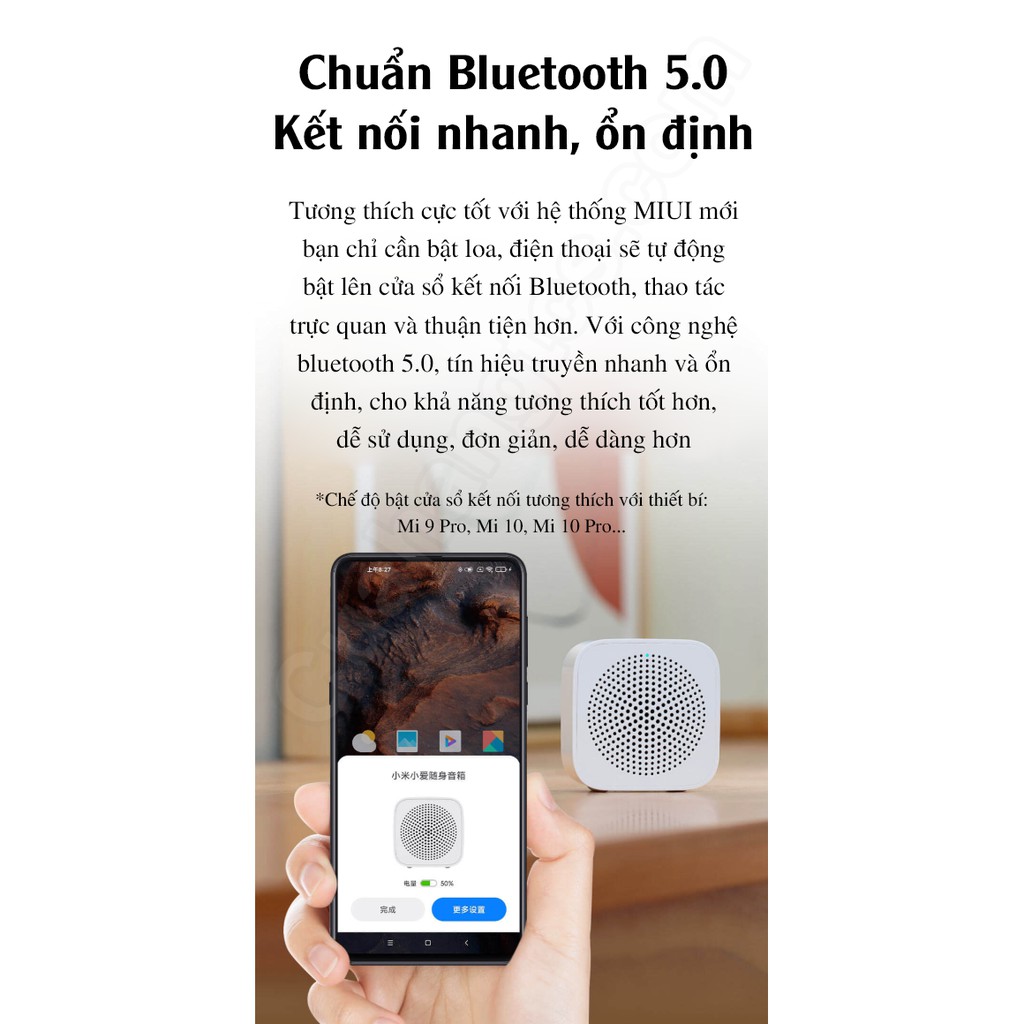 Loa Bluetooth Mini Xiaomi 2020 XiaoAi bỏ túi mang theo tiện lợi