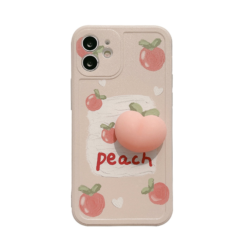 Ốp lưng iphone Ốp điện thoại dành cho iPhone 6/6plus/6s/6s plus/6/7/7plus/8/8plus/x/xs/xs max/11/11 pro/11 promaxCute Pink Peach Stress Reliever Phone Case-Dinuo