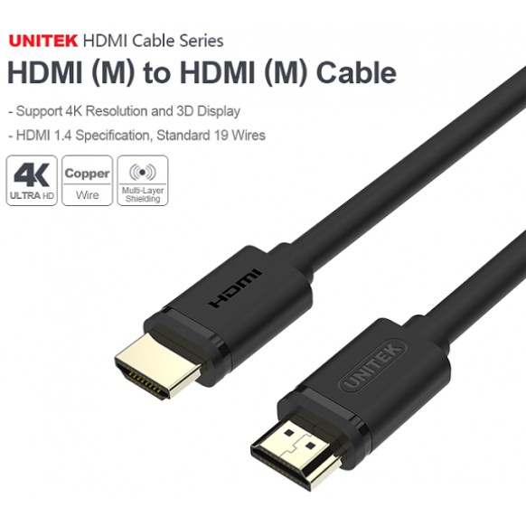 Cáp HDMI 4K Ultra HD 3D 5 mét Unitek Y-C140