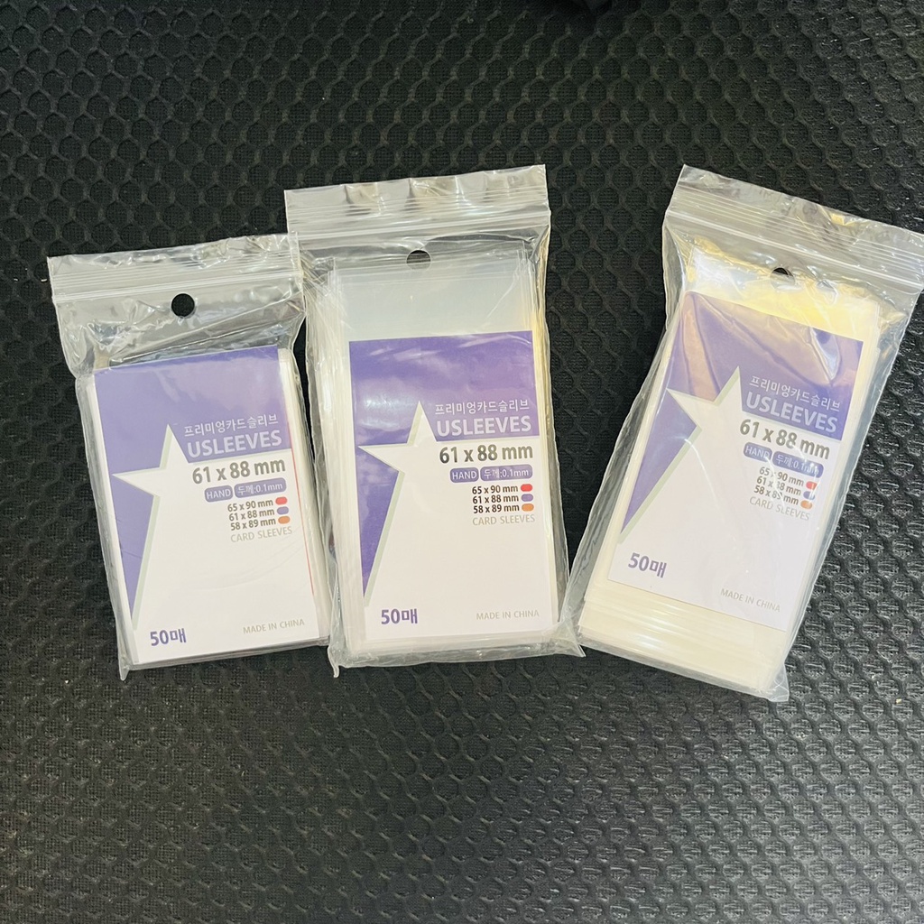 Sleeve USLEEVES HARD SIÊU DÀY 0.1mm, Bọc Photocard, Mini Photocard, Các Loại Thẻ Bài Kpop, Pokémon, Yugioh