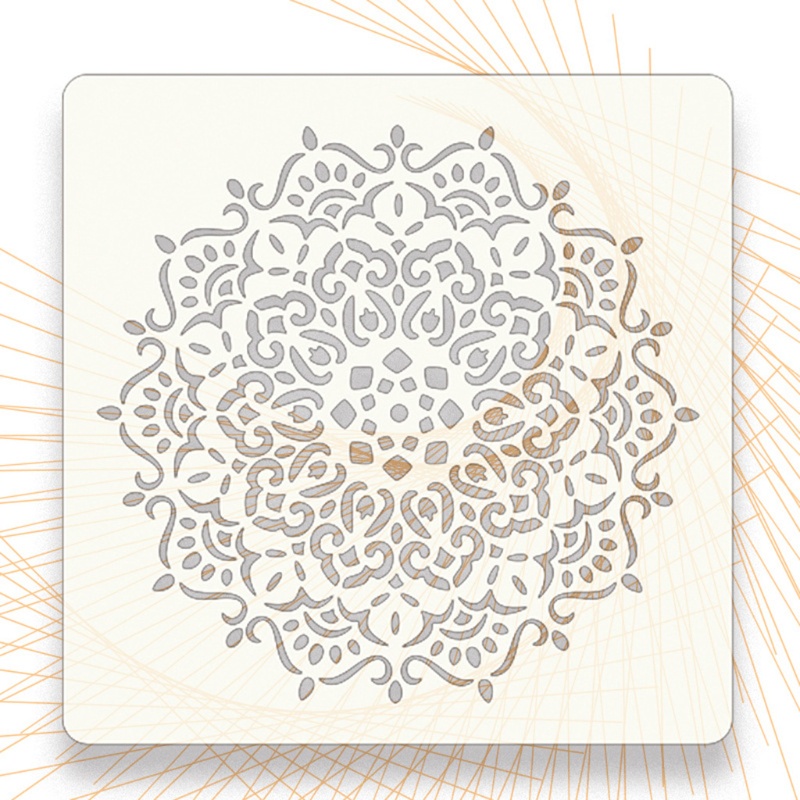 WMMB 8 Pcs Mandala Hollowed Out Painting Template 8 Different Types Design 12x12 Inch