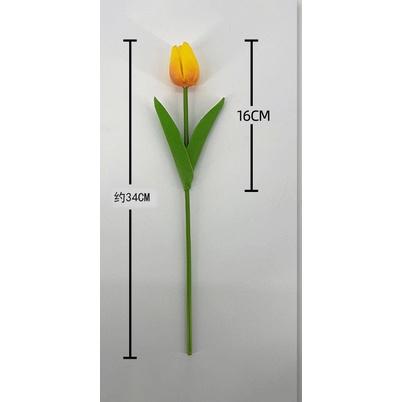 Cành Hoa Tulip Giả Chất Liệu Cao Su Non Cao Cấp Cành Dài 34cm Decor Trang Trí Nhà Cửa