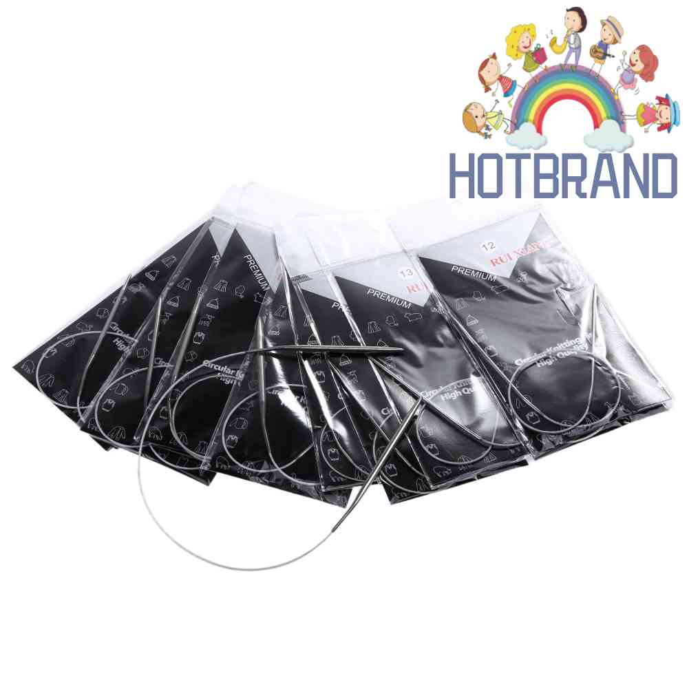Bộ 11 Kim Đan Len Không Gỉ Nhiều Kích Cỡ 17&quot; 43cm Size 6-16