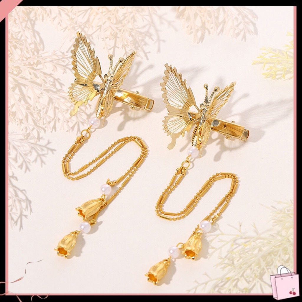 {Soltweter} Kẹp Tóc Lắc Đầu Hình Bướm Rỗng Sống Động Trang Trí Cho Nữ