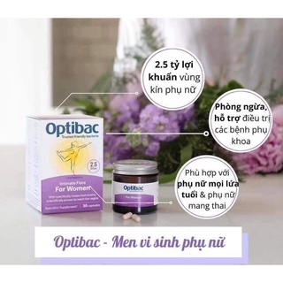 Men vi sinh Optibac tím (Optibac For Women) - hàng nội địa Anh 30 viên
