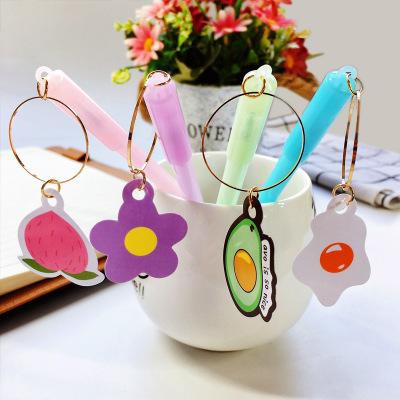 bút treo quả bơ hoa quả dẹt D271 bút cute bút dễ thương bút  viết gel