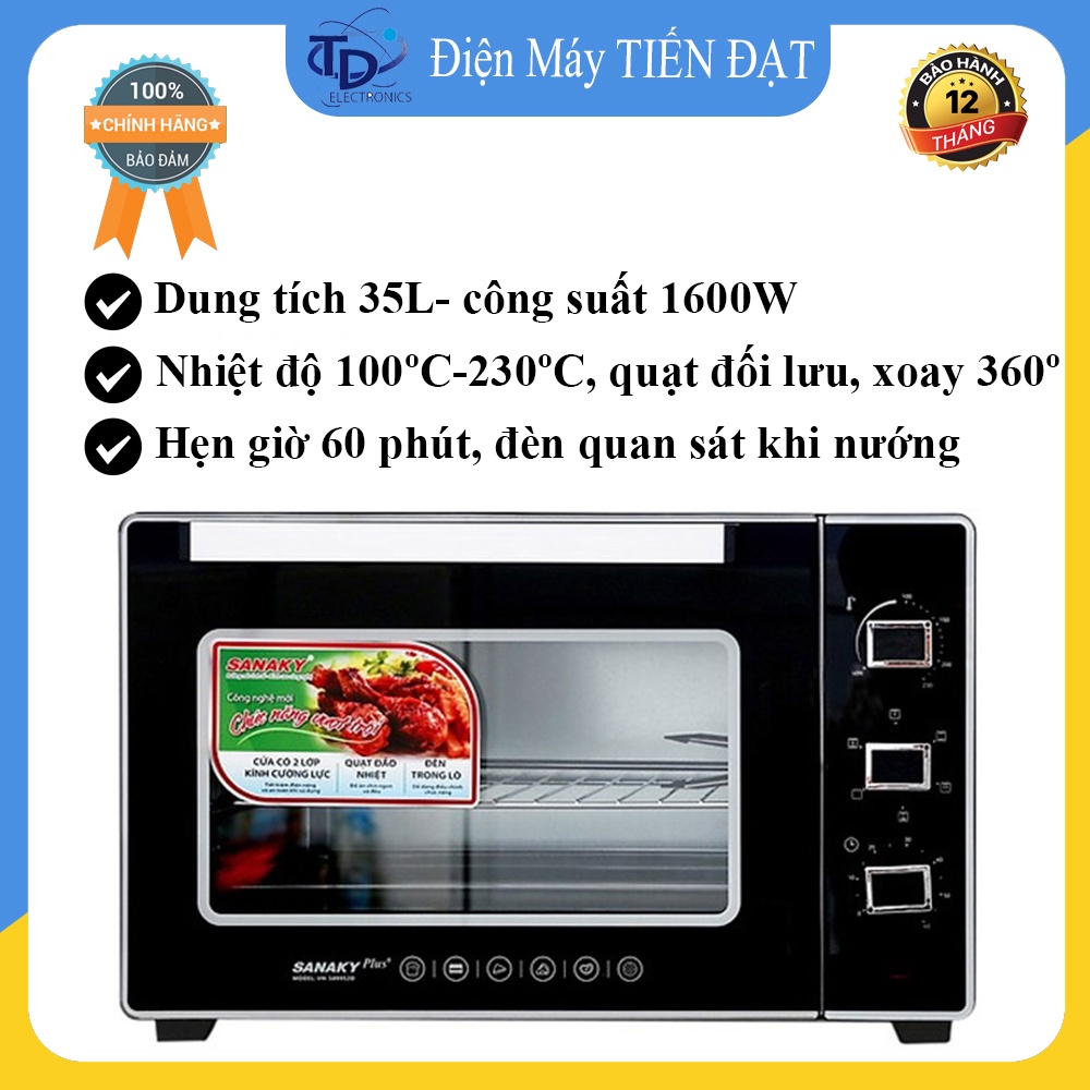 Lò nướng Sanaky VH3599S2D 35 lít