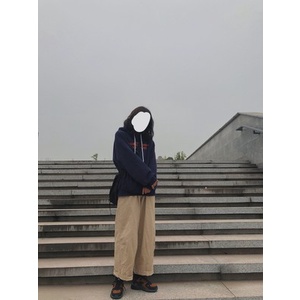 Quần tây ống rộng retro unisex 2 màu be đen size M L XL
