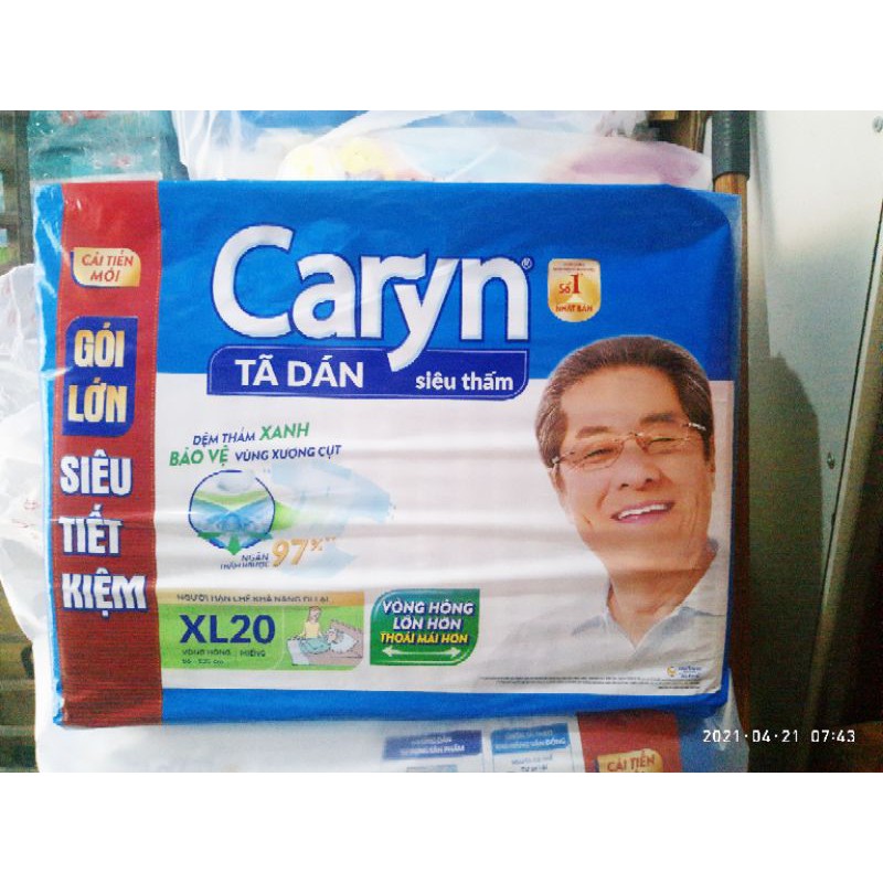 Tã dán Caryn  siêu thấm M20, ML20, XL20